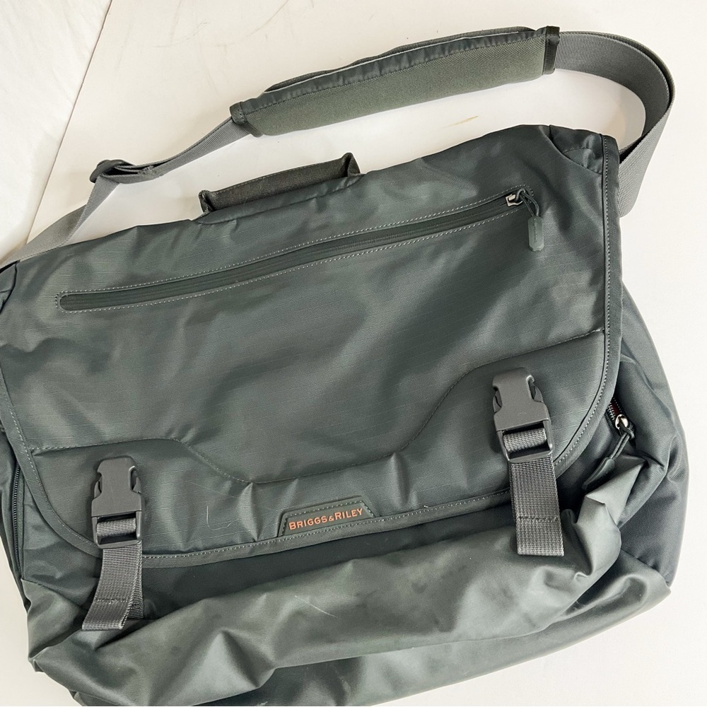 Briggs & Riley Messenger Bag Slate Grey Travel Laptop Bag